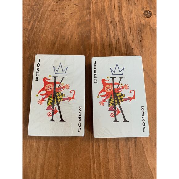 Kent Plastic-Coated Nu-Vue Vtg Playing Cards 2 Decks SEALED USA Velvet Corsages - Picture 4 of 7